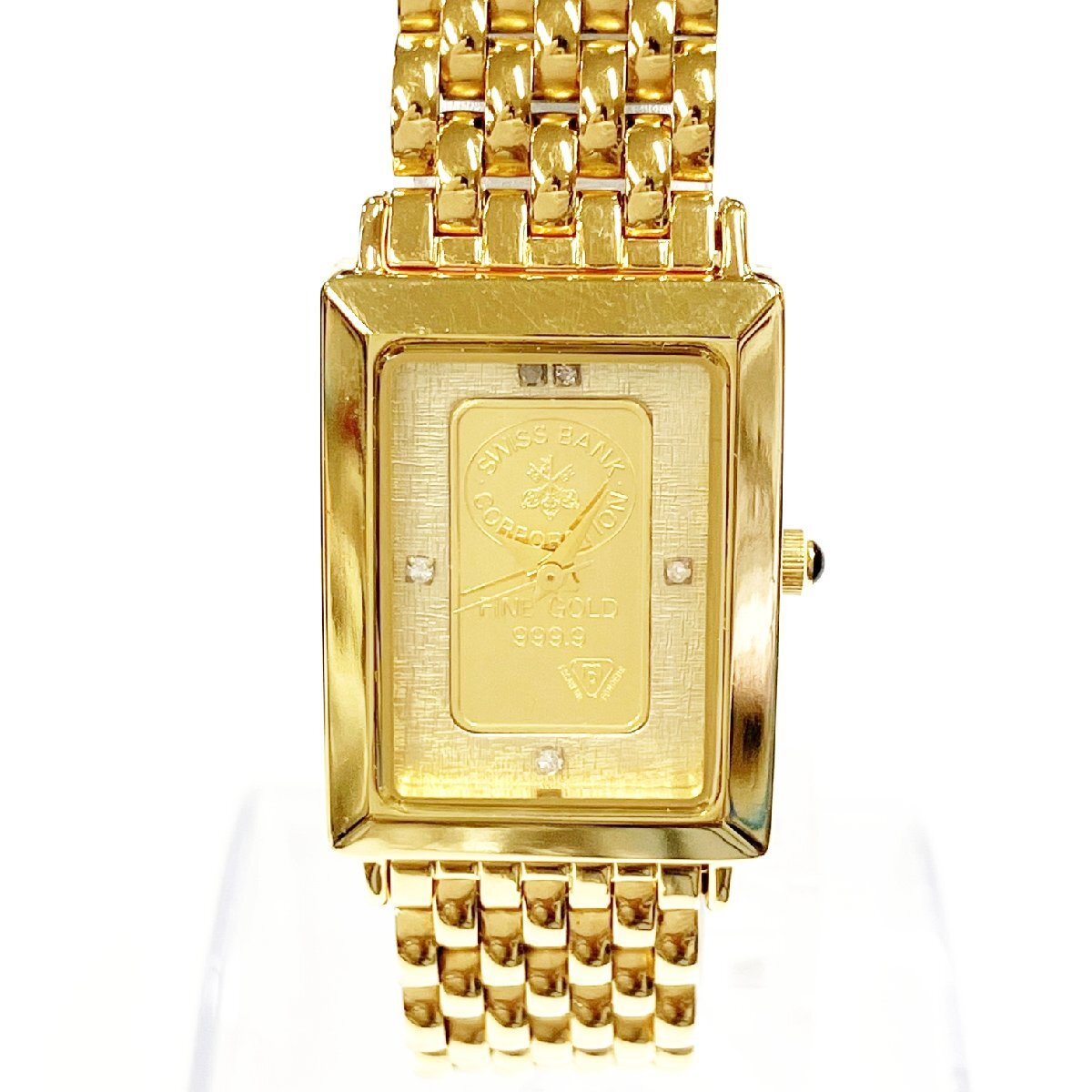 【1円スタート】SWISS BANK スイスバンク SK-142-R FINE GOLD 999.9 クオーツ レディース腕時計 ジャンク 615373拍卖