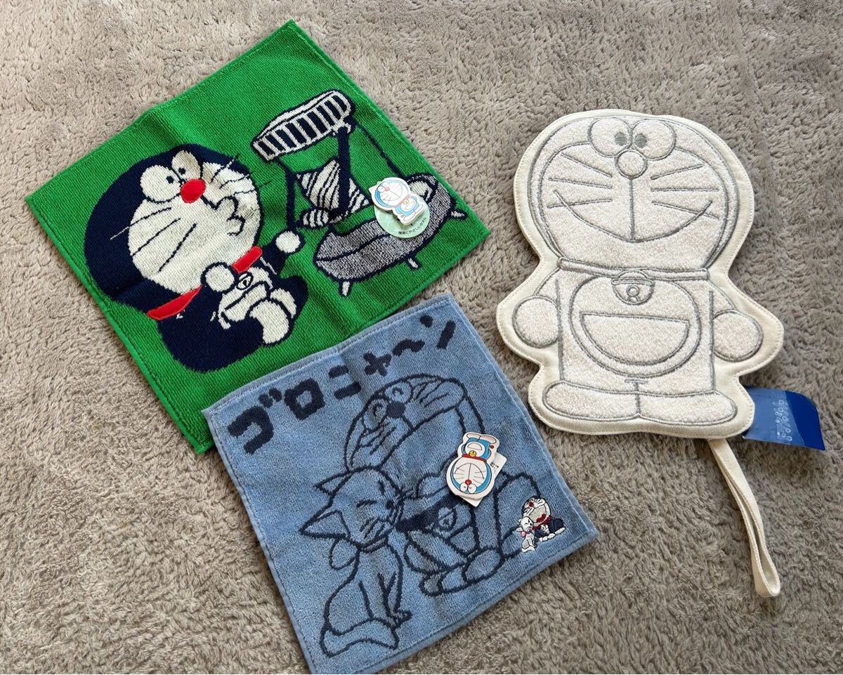 未使用ドラえもんポーチタオルハンカチ2枚セット拍卖