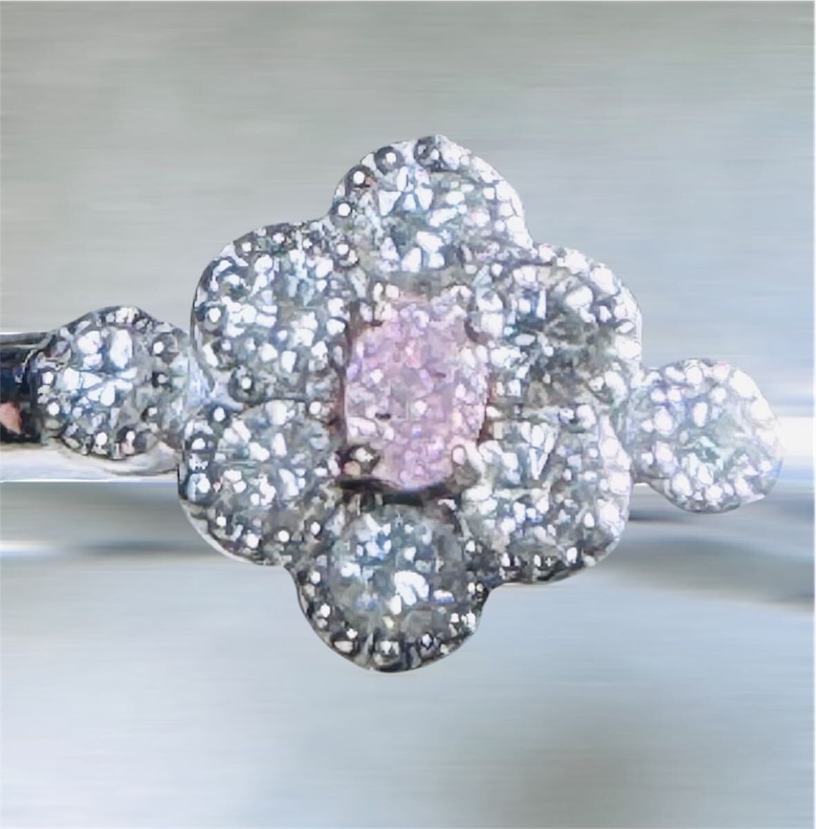 【1円】■Pt950■天然ピンクダイヤモンド0.061ct■天然ダイヤモンド 0.20ct■約4g /リング 指輪 ■♯12-13号■ プラチナ製 ■ジュエリー極拍卖