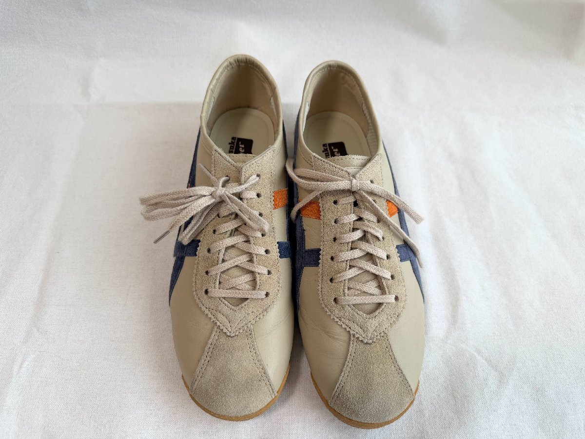 (A1) 1000円~ Onitsuka Tiger オニツカタイガー 24.5cm OT6000 ローカットスニーカー ベージュ ブラウン 中古品拍卖