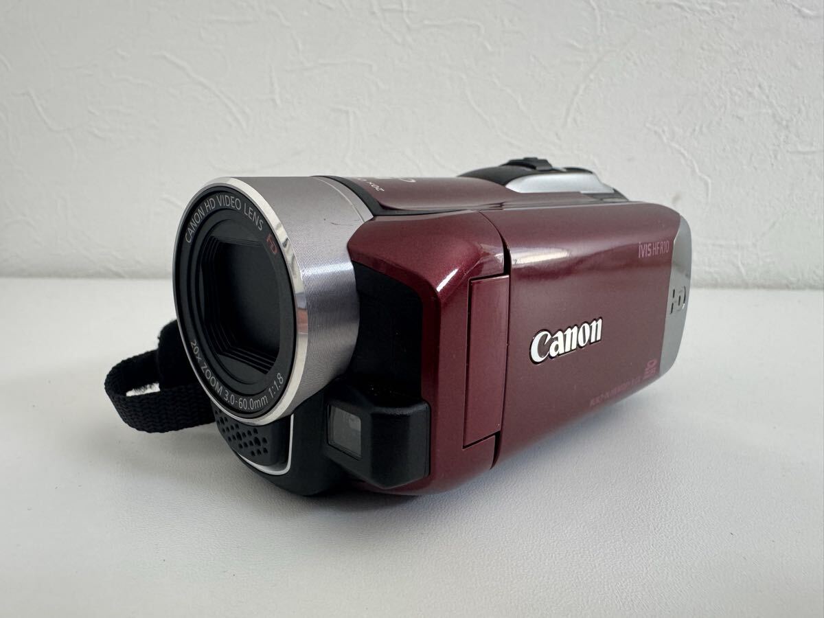 Canon キャノン デジタルビデオカメラ iVIS HF R10 (レッド) 中古 動作未確認 【0606A7】拍卖