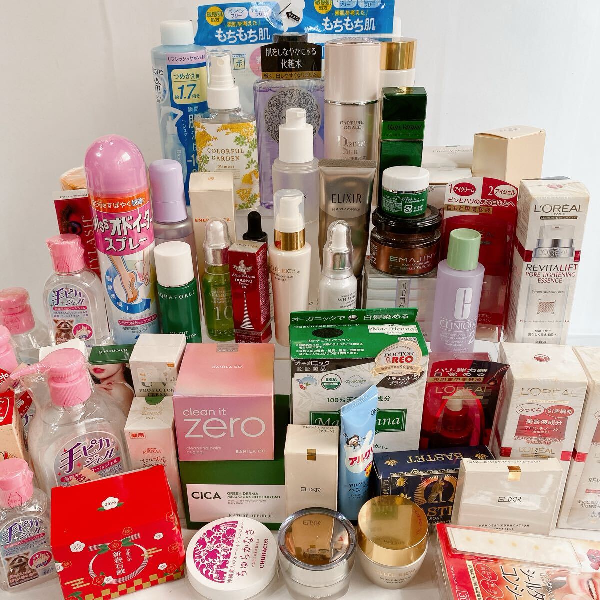 154-【1スタート】エリクシール RMK デイ 中古基礎化粧品 未使用 L'OREAL 韓国コスメ CLINIQUE ミスト ジェル コスメ 化粧品まとめ拍卖