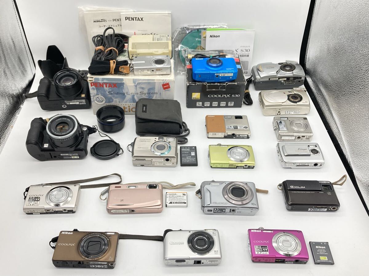 ★まとめ18点★コンパクトデジタルカメラ Nikon COOLPIX Canon PowerShot CASIO EXILIM FUJIFILM FinePix 等 コンデジ ジャンク 0406R8E拍卖