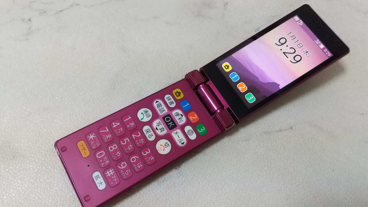 S5604 Softbank SIMフリー かんたん携帯9 505SH 4G ガラホ 簡易動作確認&清掃&初期化OK 判定○WebにてSIMロック解除手続受付済拍卖
