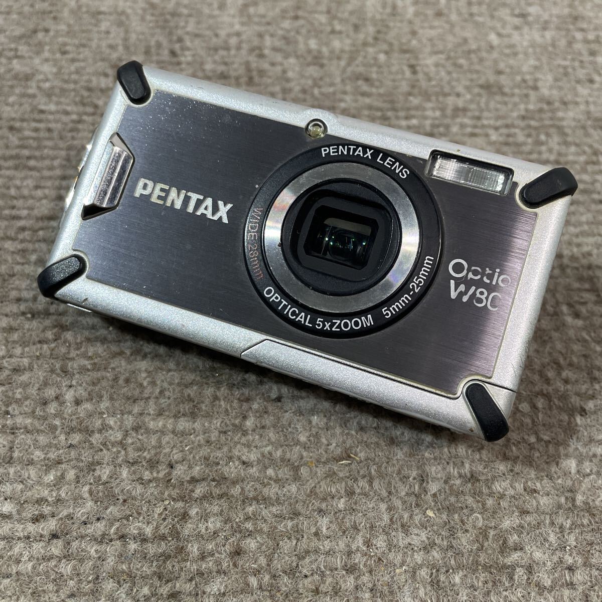 PENTAX ペンタックス Optio W80 コンパクトデジタルカメラ デジカメ バッテリー付き 通電OK 現状品拍卖