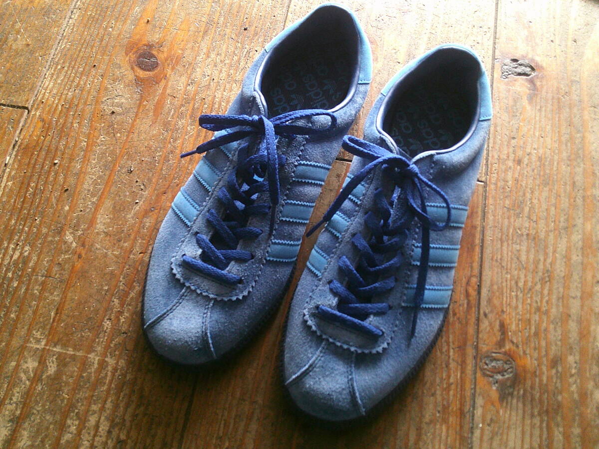 adidas Originals/アディダス オリジナルス/LA MARQUE AUX 3 BANDES /BALI スエード スカイブルー 中古 JP28サイズ拍卖