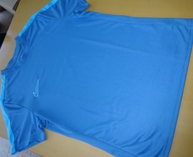 おしゃれなナイキドライフィットTシャツブルーXL!拍卖