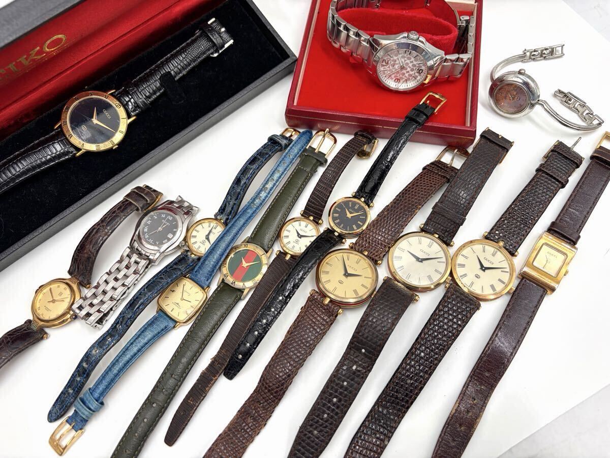 【希少/稼働あり】GUCCI LONGINES 高級ハイブランド ジバンシー コーチ まとめ14本セット腕時計 シェリー GG ゴールド 純正ベルト 尾錠拍卖