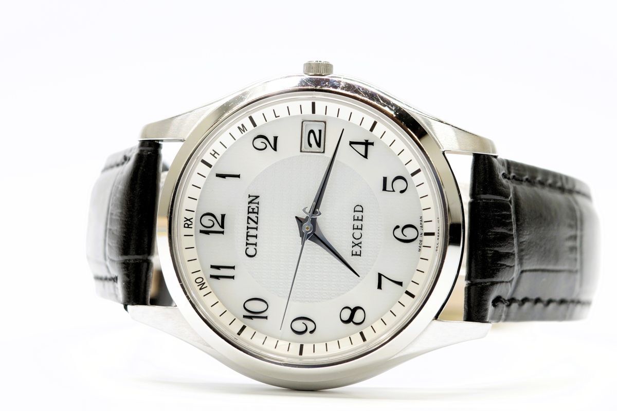 556 CITIZEN EXCEED ECO-DRIVE RADIO CONTROLLED EAG74-2943 H111-T015867 シチズン エクシード 電波ソーラー メンズ 腕時計 記念刻印拍卖