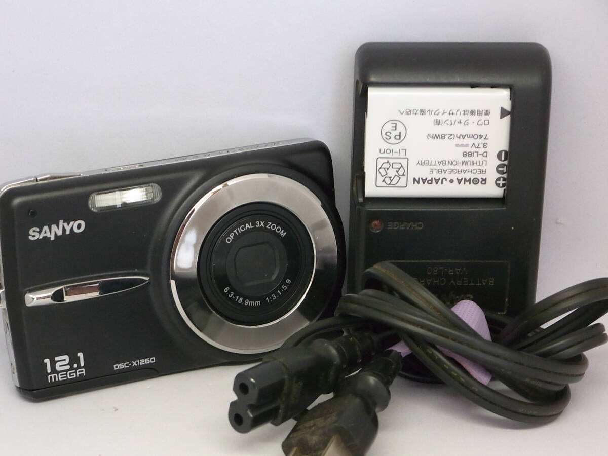 ◆◆ サンヨー SANYO コンパクトデジタルカメラ Xacti DSCーX1260 + 付属品 ◆◆拍卖