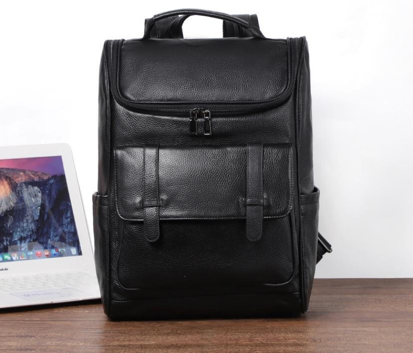 人気新品◆本革 リュックサック メンズ レザー バックパック レトロ リュック アウトドア 通勤通学▲ブラック拍卖