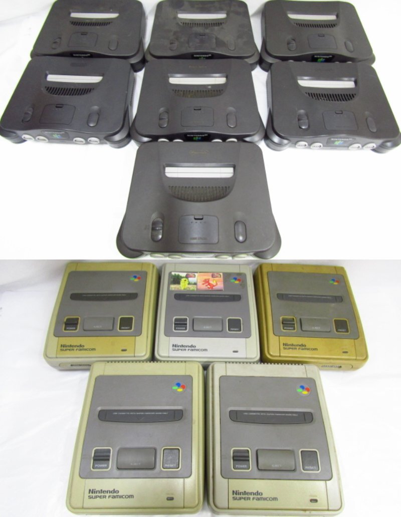 1円スタート Nintendo64 7台 スーパーファミコン5台 ゲームハード 本体 12点まとめセット 大量 動作未確認 1スタ ジャンク品◆5959拍卖