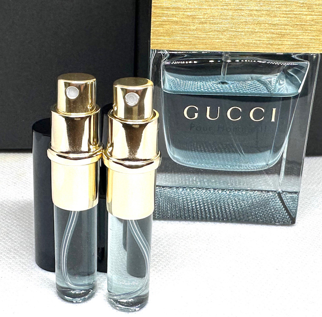 ★グッチ香水・GUCCI POUR HOMME II EDT.3.5ml入Spray×2本のみ総計7ml(※画像前方左側の小(黒色)スプレー2本のみ)・未使用/廃盤/入手困難拍卖