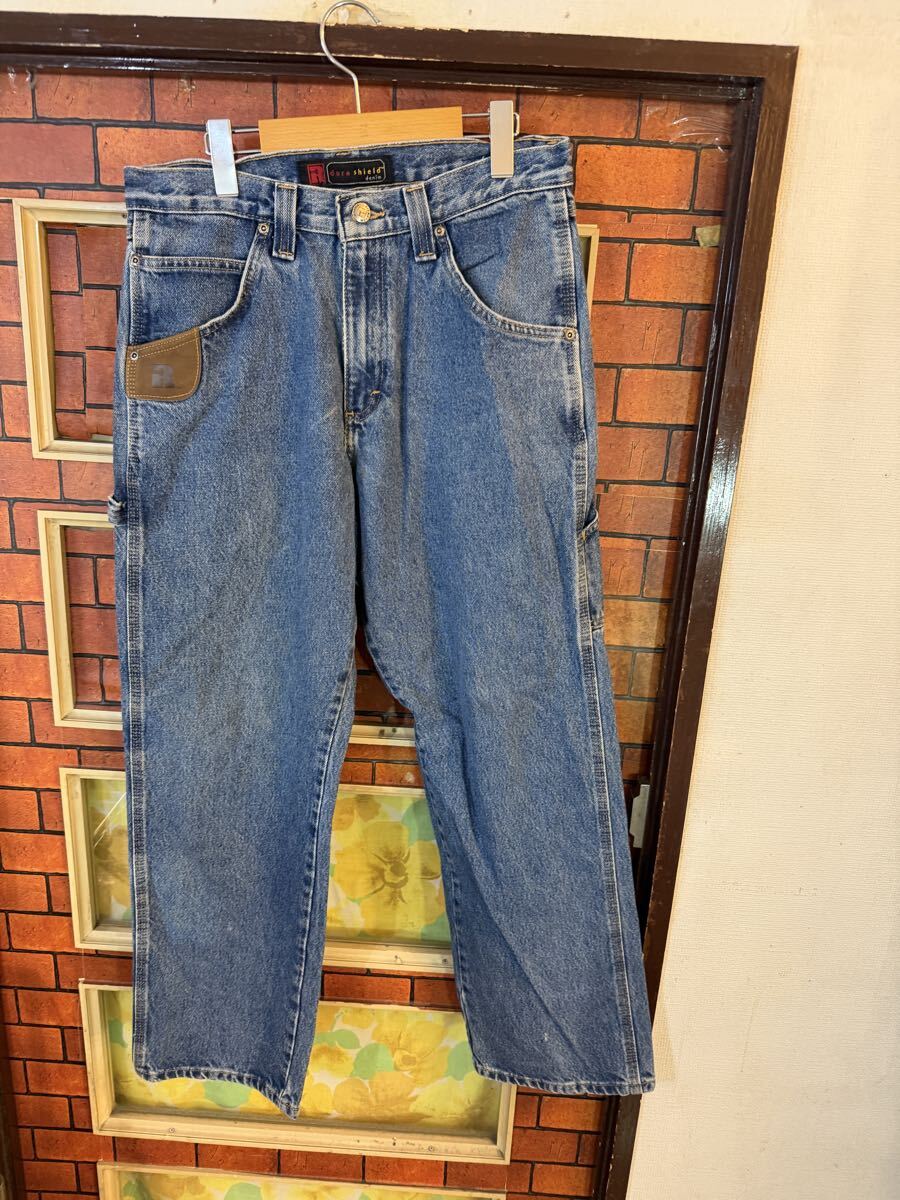 ペインターパンツ デニム ワーク ジーパン Gパン ジーンズ アウトドア ラングラー wrangler 31インチウエスト約80 アメリカ古着拍卖