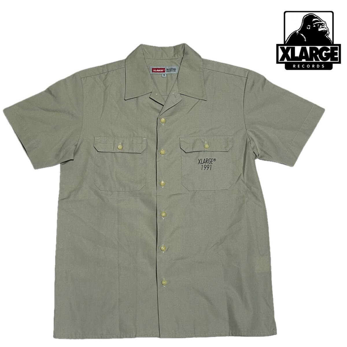 【極美品】X LARGE オープンカラーシャツ 半袖ワークシャツ サイズS エクストララージ拍卖