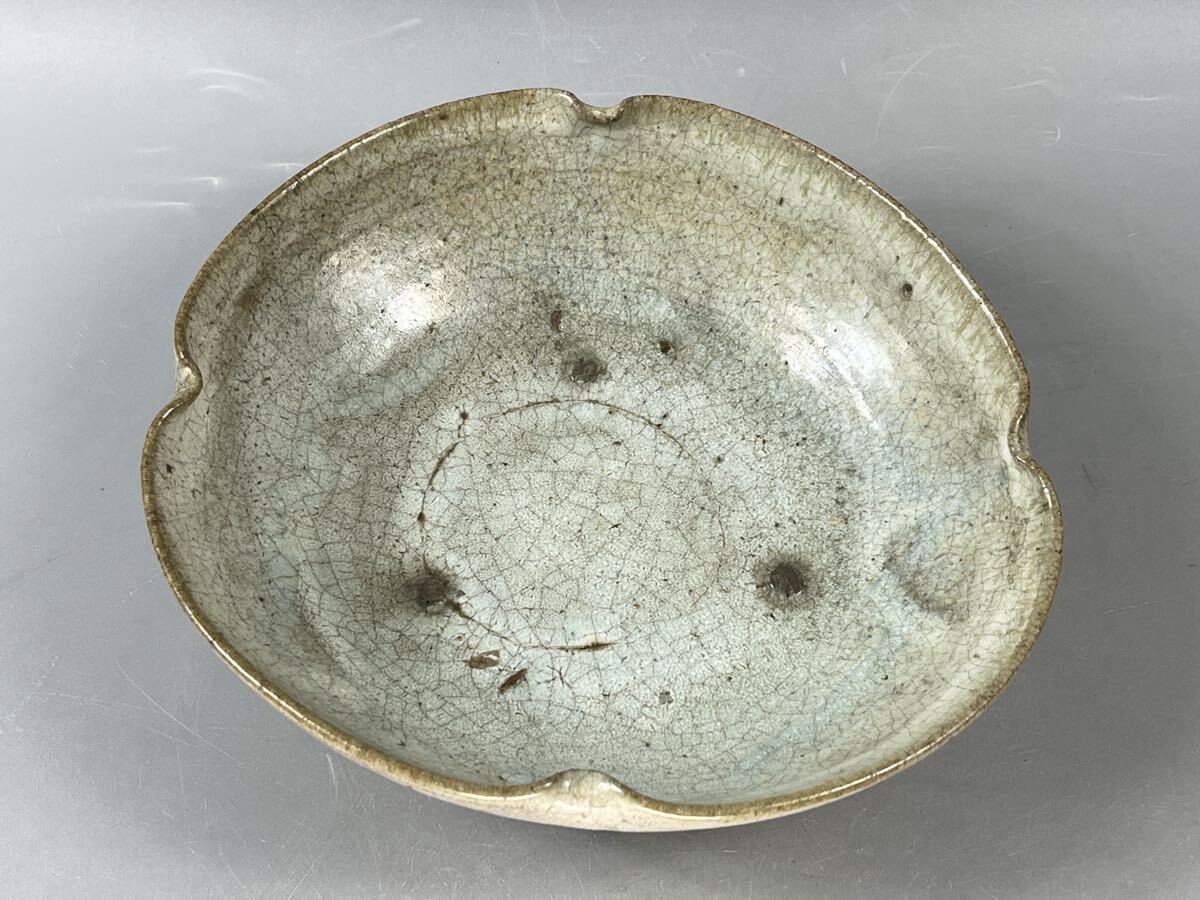 古唐津 小鉢 斑唐津 骨董品 時代物【博圓】径21.7cm拍卖