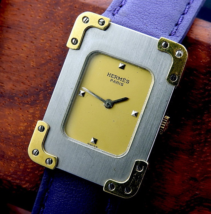 HERMES クロアジュール 8322 18KGP/Steel レディース クオーツ / 22mm ジャンク拍卖
