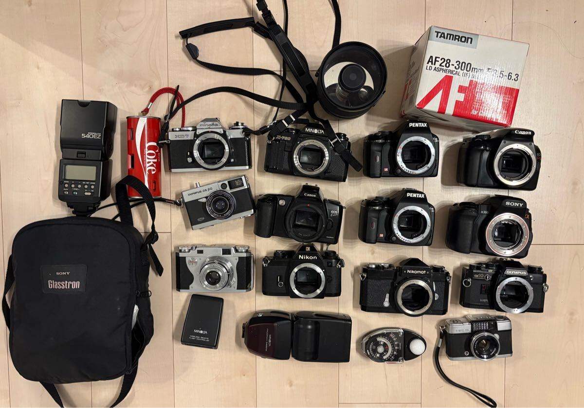 Canon PENTAX Nikon MINOLTA 一眼レフ レンズ カメラ 等 まとめ売り まとめて OM NIKOMAT 拍卖