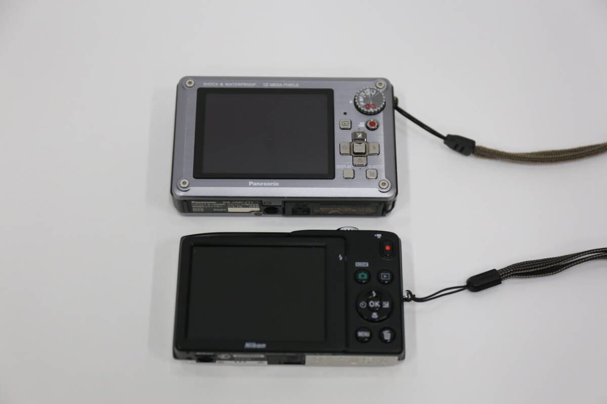 1円~/バッテリーない為/動作未確認/現状渡し/ジャンク/デジタルカメラ2台まとめ売り/Panasonic/nikon/DMC-FT1/COOLPIX S2700拍卖