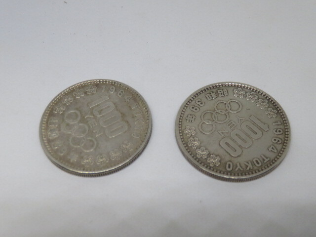 昭和39年 1964年 東京オリンピック 1000円銀貨 2枚/送料込み拍卖