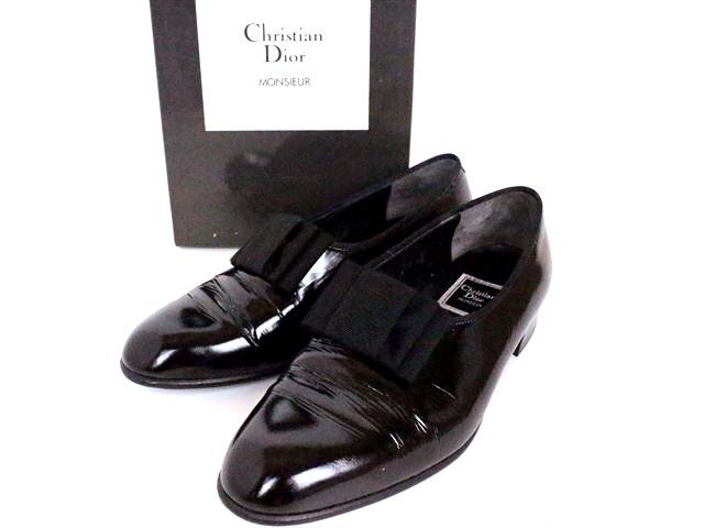 綺麗め☆Christian Dior【ディオール】メンズ フォーマル レザーシューズ☆ブラック☆メンズ☆ロゴ☆箱付☆日本製拍卖