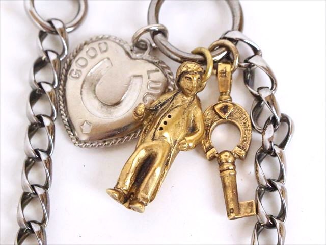 綺麗め☆DOLCE&GABBANA【ドルガバ】キーチェーン チャーム付☆ストラップ☆馬蹄☆鍵☆シルバー金具☆メンズ☆レディース☆拍卖