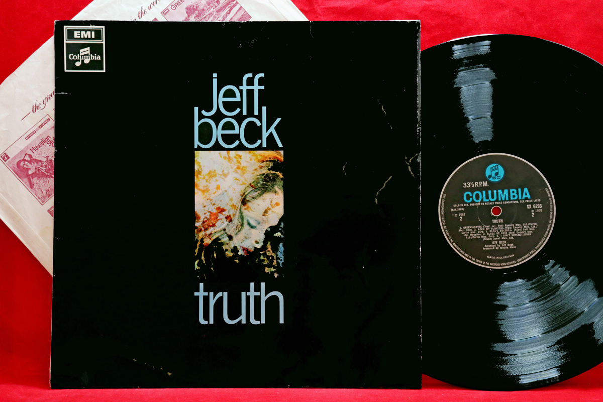 UK MONO ORIG!Jeff Beck【BLUE COLUMBIA FLIPBACK-PINCHED SPINE-COATINGジャケ MAT-1/-1】1968年 TRUTH w/Rod Stewart 爆音 轟音 美再生 拍卖