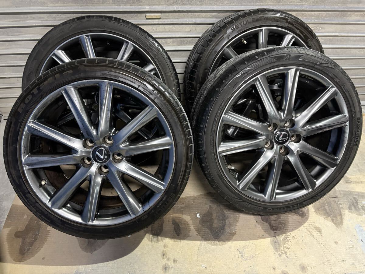 4本セットGWL10 GS300h 450h GS Fスポーツ 19インチ 8J +45 9J +60 5H 5穴 PCD114.3 235/40ZR19 265/35ZR19 LEXUS レクサス純正拍卖