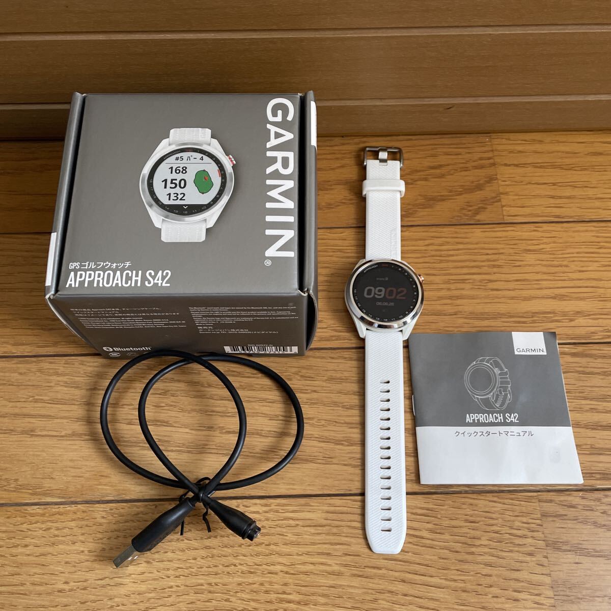 GARMIN APPROACH S42 GPSゴルフウォッチ ホワイト拍卖