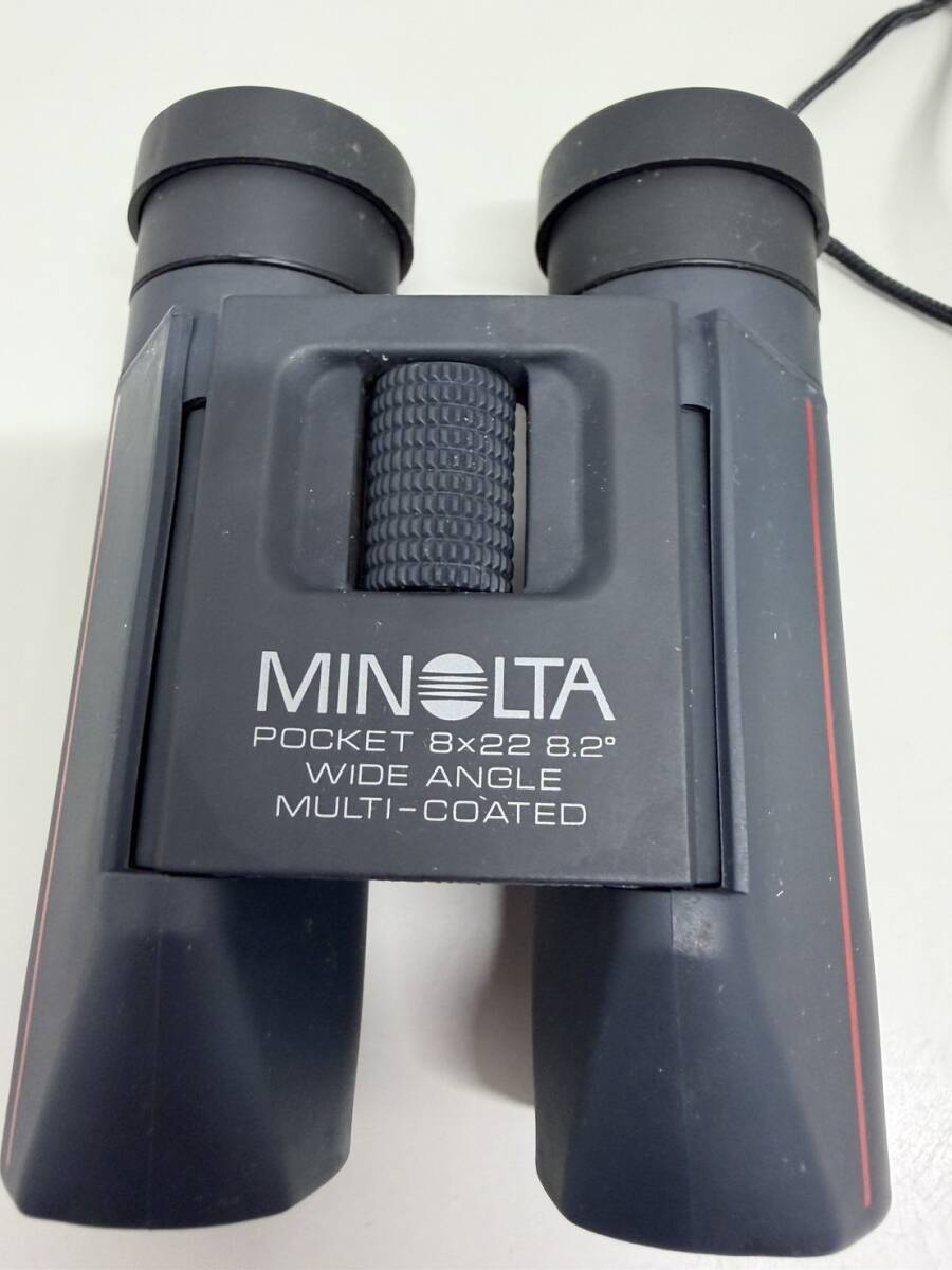 MINOLTA ミノルタ 双眼鏡 POCKET 8×22 8.2° WIDE ANGLE MULTI-COATED 中古 保管品 現状品 画像の通り コレクション ジャンク扱い拍卖