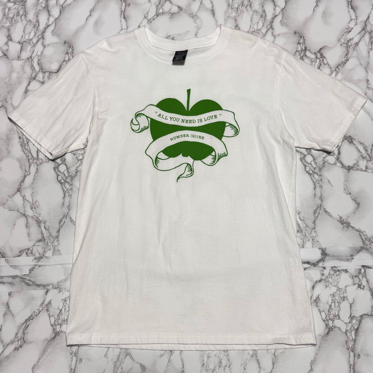 希少【number (n)ine ナンバーナイン【商品名】ハート ロゴ 半袖 カットソー シャツ Tシャツ拍卖