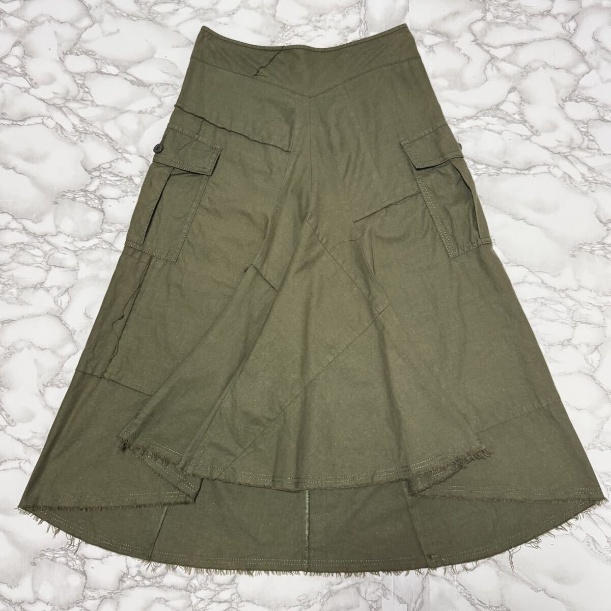 希少【JUNYA WATANABE COMME des GARCONS ジュンヤワタナベ コムデギャルソン】AD2003 再構築/ミリタリー カーゴ/ロングスカート/スカート拍卖