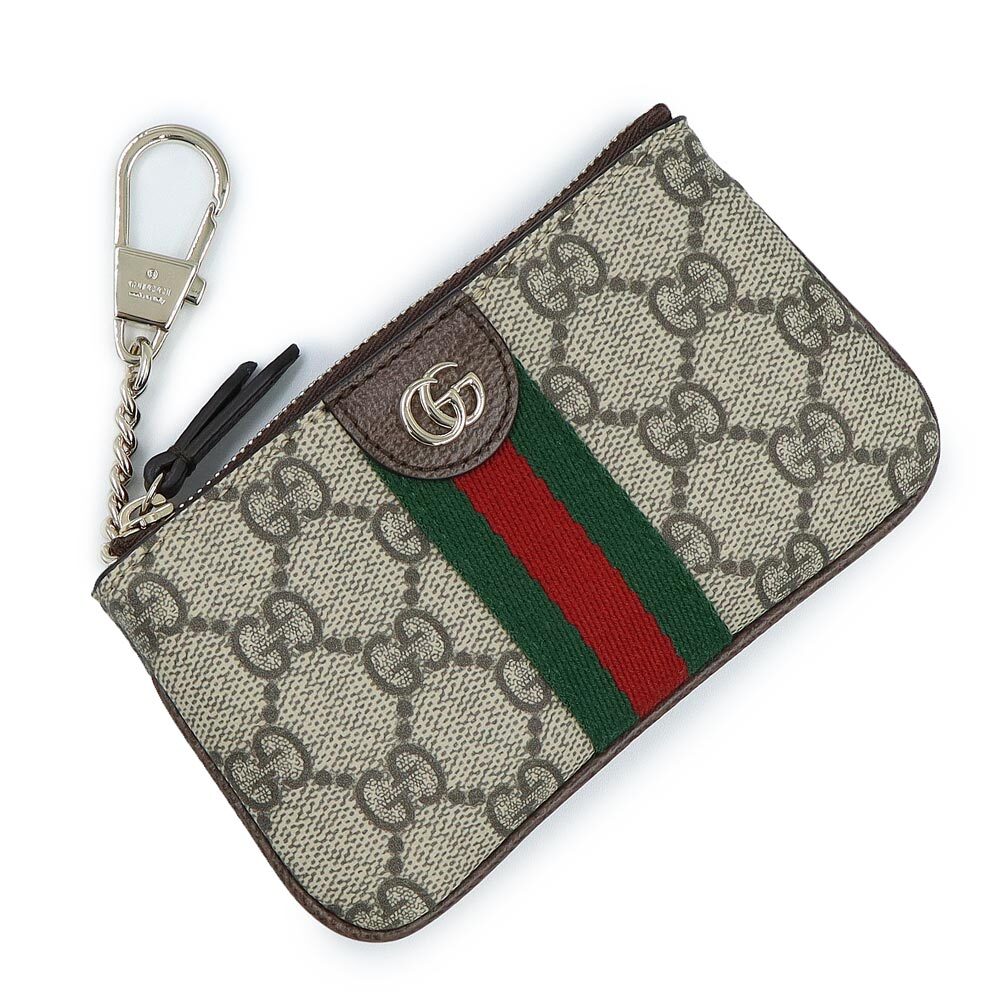 (新品・未使用品)GUCCI グッチ 838466 オフィディア ジップキーポーチ ソフトGGスプリーム レザー ベージュ ブラウン コインケース 財布拍卖