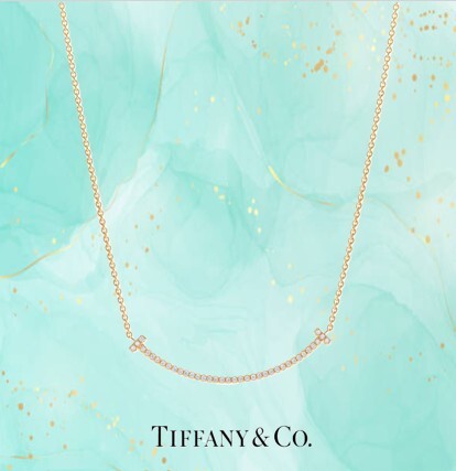 TIFFANY★ 未使用¥59万★スマイル★ダイヤ0.10ct & 18Kイエローゴールドペンダント拍卖
