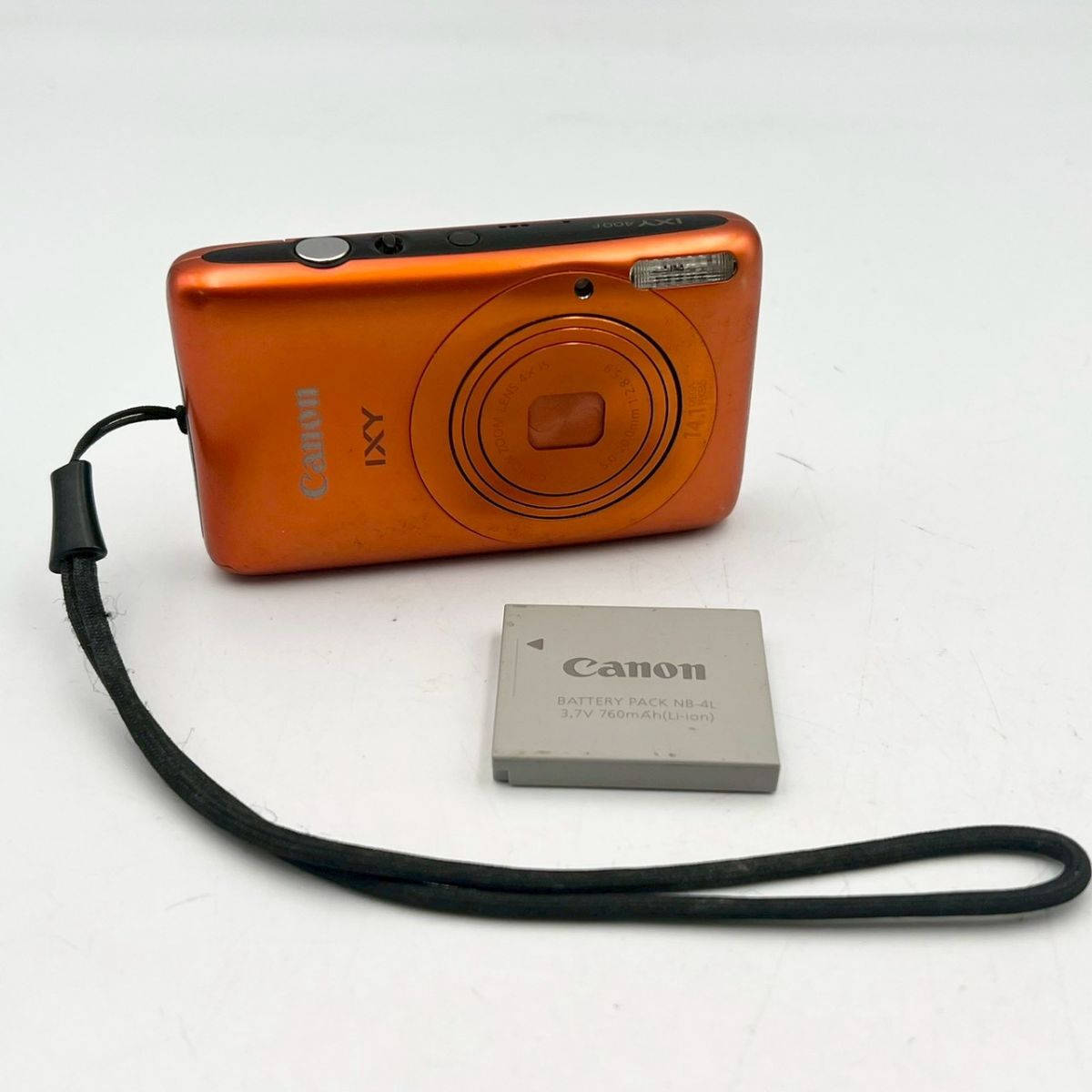 DEi135Y060 Canon IXY 400F PC1472 イクシー デジタルカメラ オレンジ 純正バッテリー NB-4L拍卖