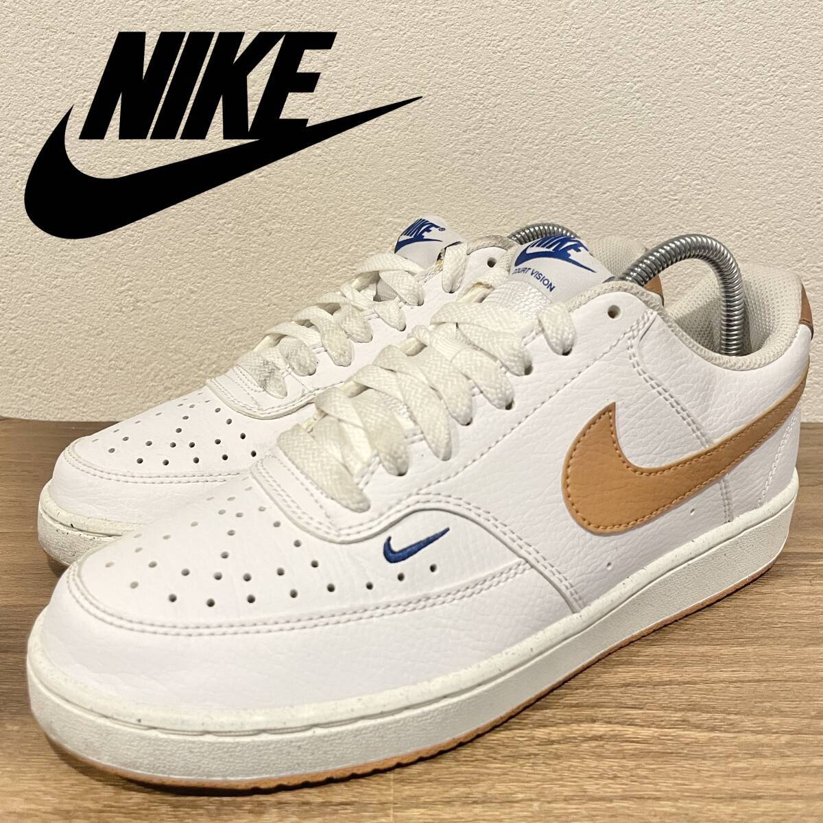 NIKE W COURT VISION LO NN ナイキ コート ビジョン ロー ホワイト レディース FV9952-102 ローカットスニーカー カジュアル 24.5cm 拍卖