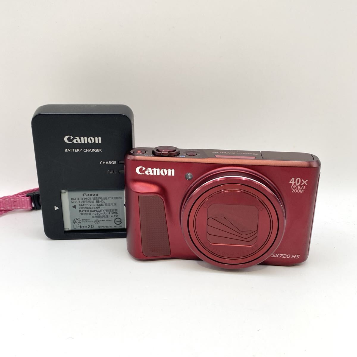 ♪ Canon PowerShot SX720 HS コンパクトデジタルカメラ レッド キヤノン キャノン パワーショット コンデジ デジカメ カメラ モノトク拍卖