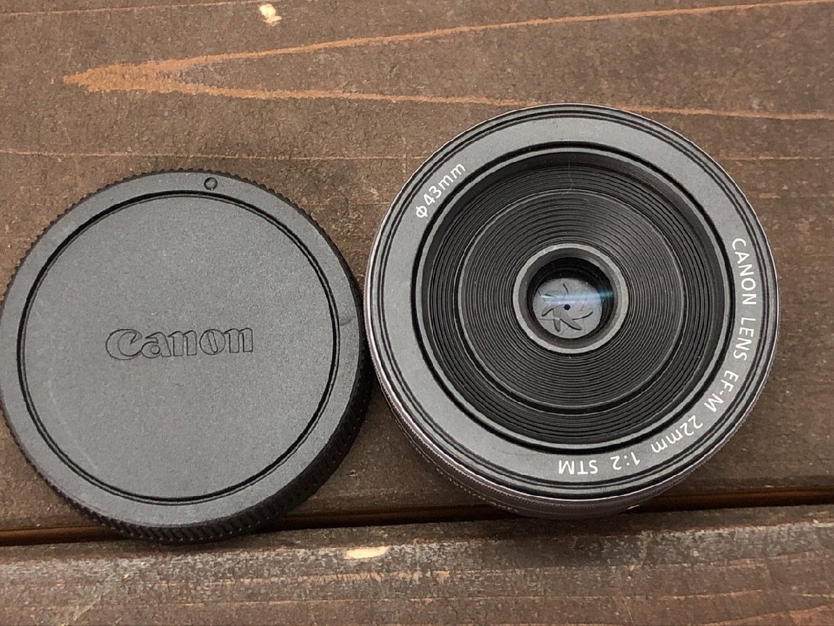 【Y-2986】キヤノン EF-M 22mm 1:2 STM φ43mm Canon Micro 0.15mm 0.49ft リアカバー KENKO 一眼レフ用 レンズ 同梱可【千円市場】拍卖