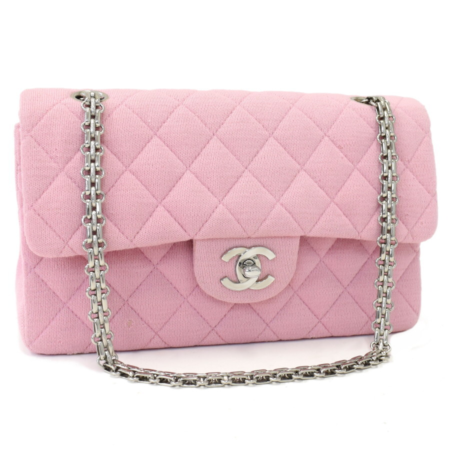 1円◎良品 CHANEL シャネル チェーンショルダーバッグ マトラッセ23 A01113 Wフラップ ココマーク ピンク シルバー金具◎E.Dse.oR-18拍卖