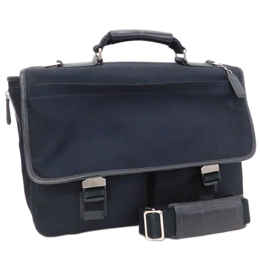 1円■美品 コーチ 2wayバッグ 6410 ブラック系 レザー ブリーフケース ビジネスバッグ COACH ■E.Buo.aT-09拍卖