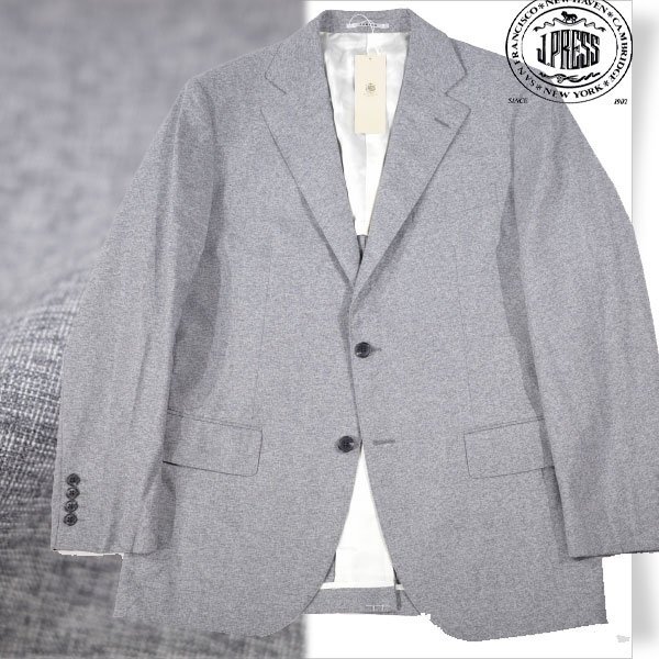 新品1円~★J.PRESS ジェイプレス メンズ 春夏 イタリア生地 グアベロ シルク混 ウール コットン セットアップジャケット 38L AB6 ◆4243◆拍卖