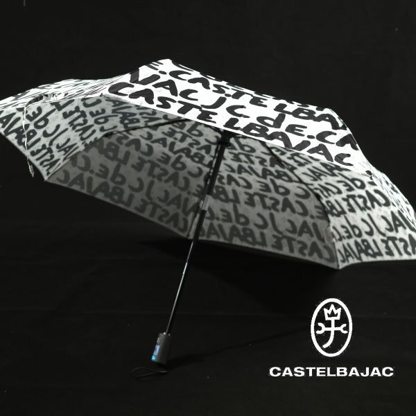 新品1円~★CASTELBAJAC カステルバジャック 自動開閉 折りたたみ傘 UVカット 撥水 晴雨兼用 55cm 8本骨 ワンタッチ ジャンプ式◆B5418◆拍卖
