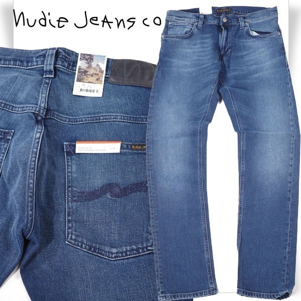 新品1円~★定価3.2万 Nudie Jeans co ヌーディージーンズ ストレッチ デニムパンツ W30 L30THIN FINN スキニーストレート 112918◆B5561◆拍卖