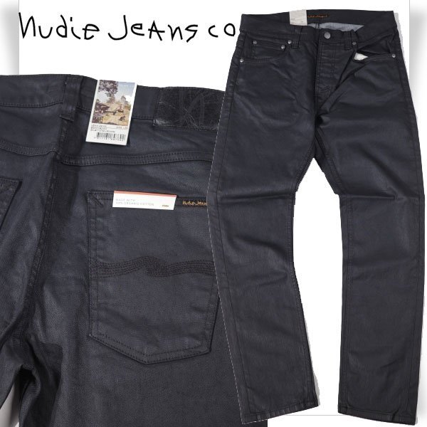 新品1円~★定価2.8万 Nudie Jeans co ヌーディージーンズ ストレッチ デニムパンツ W32 /L30 Lean Dean Back 2 Black 112740 ◆B5568◆拍卖