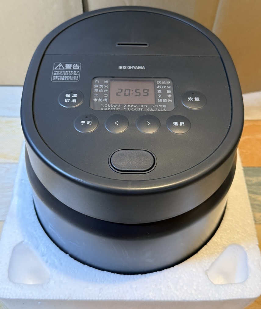 美品! IRIS OHYAMA アイリスオーヤマ マイコン式炊飯器 2024年製 RC-MSA30-HA アッシュ 3合炊き 一人暮らし用拍卖