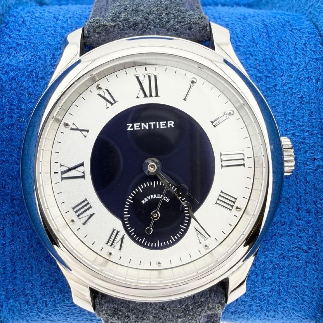 希少 美品 ZENTIER ゼンティア Z4ST 292 REVERENCE ブラック文字盤 替えベルト付き メンズ 手巻き 腕時計拍卖