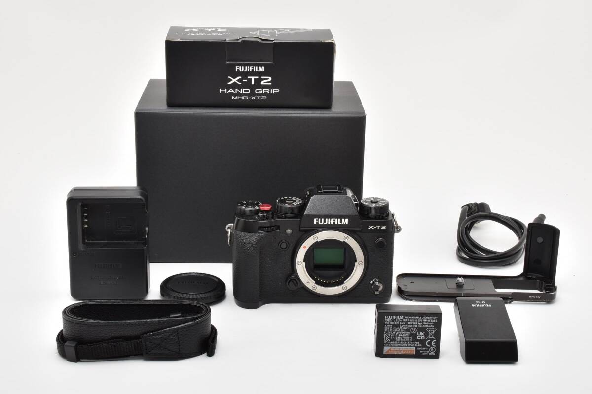 富士フィルム FUJIFILM X-T2 ミラーレス一眼 デジタル一眼ボディ Xマウント ブラック 純正グリップ付き! #292拍卖