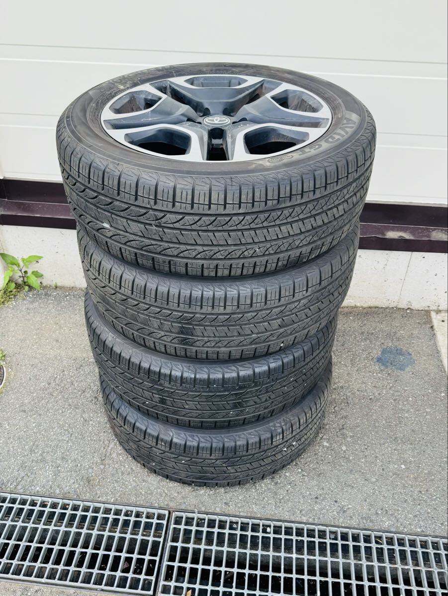 φ TOYOTA トヨタ 純正19インチ5穴ホイール 19×7 1/2J PCD114.3 YOKOHAMA AVID GT 235/55R19 101V ラジアルタイヤ付ホイール4本セット拍卖