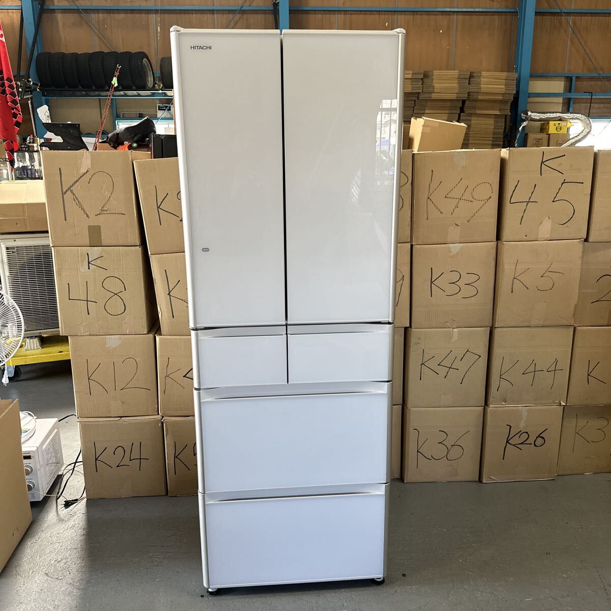 ノンフロン冷凍冷蔵庫 6ドア 日立 R-XG4300G 美品 動作品 タッチパネル 真空チルド 冷凍冷蔵庫 430L 美品 ファミリー拍卖