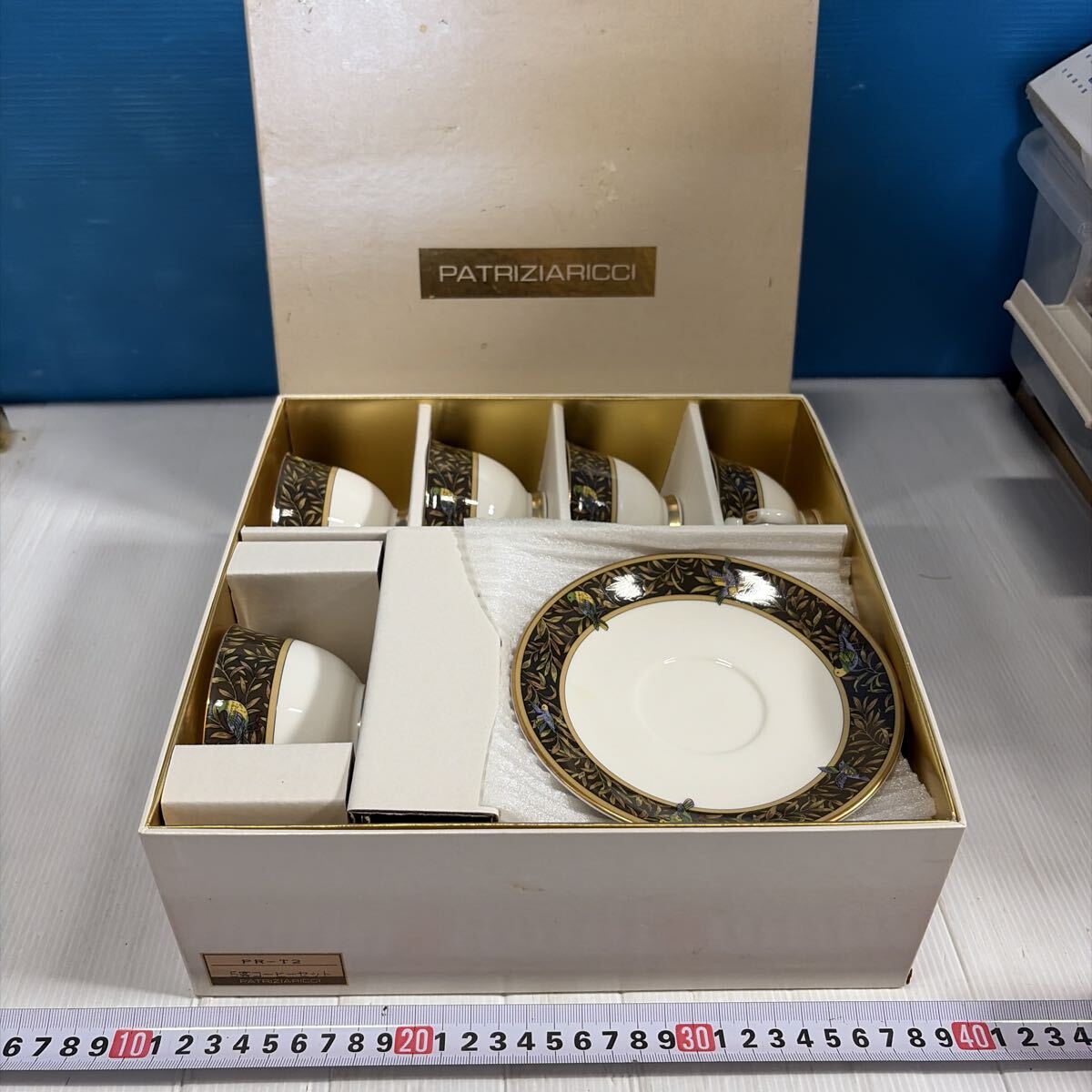 カップ ソーサー ティーカップ コーヒーカップ 洋食器 PATRIZIARICCI 未使用品 長期保管品 元箱入り レトロ アンティーク拍卖